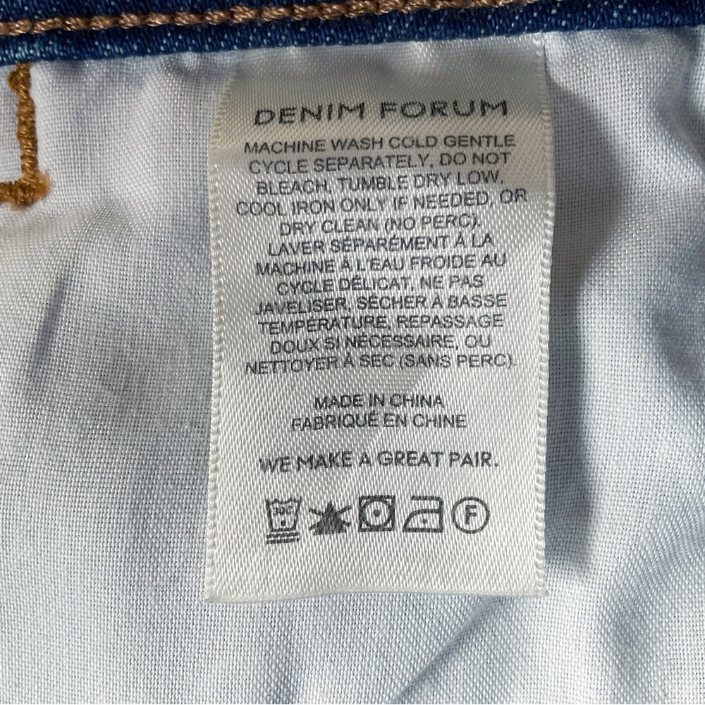 Denim Forum Francoise High Rise Straight Jeans in Between The Sheets Wash 26 - Picture 10 of 11